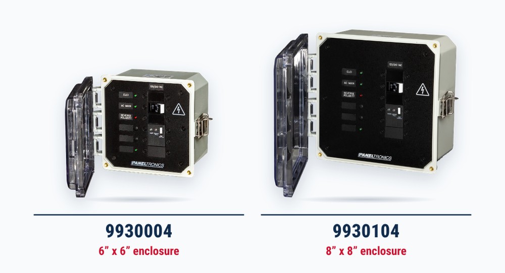 Paneltronics 9930004 and 9930104 ELCI panel enclosures for 50A shore power